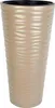 Longs pots de fleurs ronds beiges - 80 cm de haut - Voir les images du produit 1