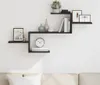 vidaXL Scaffale a muro nero effetto rovere 104x15x49 cm Anteprima dell’immagine prodotto 3