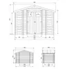 Casetta da giardino con porta legna in legno 5,47 m2 - Anteprima dell’immagine prodotto 2