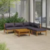 vidaXL 6-tlg. Garten-Lounge-Set mit Auflage Massivholz Produktbild-Vorschau 2