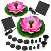 2er Set Solar Springbrunnen Schwimmender Teichbrunnen Lotus Produktbild-Vorschau 1