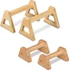 Relaxdays Liegestützgriffe, 4er Set, Parallettes Bambus, 2 Produktbild-Vorschau 1