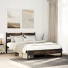 vidaXL Kovová postel bez matrace, kouřový dub 160x200 cm Náhled obrázku produktu 2
