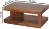 FineBuy Couchtisch Massivholz 90 cm Wohnzimmertisch braun Produktbild-Vorschau 2
