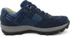 A side view of a blue hiking shoe against a white background. Produktbild-Vorschau