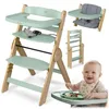 Hochstuhl aus Holz für Kinder, verstellbar, abnehmbares Produktbild-Vorschau 1
