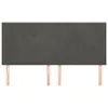 Kopfteil Dunkelgrau 160 x 5 x 118/128 cm Samt Produktbild-Vorschau 3