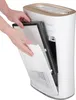 A person is shown inserting a filter into an air purifier. Produktbild-Vorschau