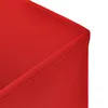 Close-up of the corner of a red fabric storage box. Produktbild-Vorschau