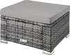 tectake® Rattan Sitzhocker Bitonto widerstandsfähig 53 x 53 Produktbild-Vorschau 1