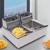 Dvojitá fritéza 12L olejová fritéza Fritéza 2500W z Náhled obrázku produktu 9