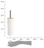Brosse à WC Tendance blanc plastique bambou 9x9x37,2 cm Voir les images du produit 3