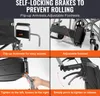 Fauteuil roulant VEVOR, fauteuil de transport en acier au Voir les images du produit 3