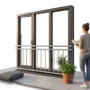 90x184CM Geländer für französischen Balkon aus Edelstahl Produktbild-Vorschau 4