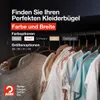 MAWA Kleiderbügel, 10er-Set, rutschfest, 41 cm, Latte, Produktbild-Vorschau 6