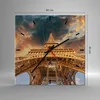 Wanduhr - Quadrat - Glasuhr - Eiffle Architektur Paris - Produktbild-Vorschau 3