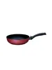 A red frying pan with a black handle is shown against a white background. Produktbild-Vorschau