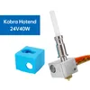 A 3D printer hotend assembly and a blue silicone sock are displayed against a white background. Text indicating product specifications is present in the upper left corner. Náhľad obrázku produktu
