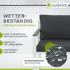 A close-up of a sofa set with text highlighting its features. Produktbild-Vorschau
