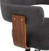 vidaXL Otočná kancelářská židle Grey Bent Wood and Fabric Náhled obrázku produktu 4