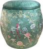 Sgabello in velluto fine Asianliving con coperchio pouf Anteprima dell’immagine prodotto 1