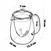 A line drawing of a glass teapot with dimensions indicated by text and lines. Anteprima dell’immagine prodotto