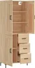 vidaXL Highboard Sonoma Oak 69,5x34x180 cm odvodený výrobok Náhľad obrázku produktu 4