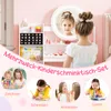 COSTWAY Kinder Schminktisch mit Beleuchtung, Produktbild-Vorschau 5