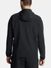 Back view of a person wearing a black hooded jacket. Produktbild-Vorschau