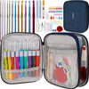 A set of crochet hooks and accessories laid out in an open case. Podgląd zdjęcia produktu