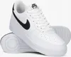A pair of white Nike Air Force 1 '07 sneakers with black accents, shown from a slightly elevated side angle. Anteprima dell’immagine prodotto