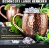Vezato Moscow-Mule-Becher [500ml] – Gehämmerte Kupferbecher Produktbild-Vorschau 5