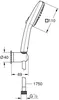 Shower set with 2-jet shower head. holder and hose - GROHE Productafbeelding-voorbeeld 5