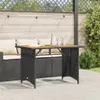 vidaXL Gartentisch mit Holzplatte Schwarz 110x68x70 cm Poly Produktbild-Vorschau 3