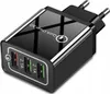 A black multi-port USB charger with 'Quick Charge 3.0' branding. Anteprima dell’immagine prodotto