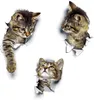 3D Katzen Wandtattoo Kombination WC-Aufkleber Wandsticker Produktbild-Vorschau 1