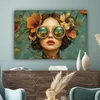 Wanddeko 120x80 cm - Frau - Blumen - Schmetterlinge - Natur Produktbild-Vorschau 4
