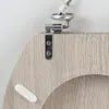 MSV Siège de WC Couvercle de WC MDF noyau en bois "parquet" Voir les images du produit 6