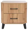 Table de chevet HWC-P42, commode de chevet, 2 tiroirs, MDF, Voir les images du produit 6