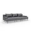 Gartenmöbel set Bahama Dunkelgrau 6 Personen Gartenlounge Produktbild-Vorschau 3