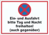 Parken verboten Ein- und Ausfahrt Tag und Nacht freihalten Produktbild-Vorschau 1