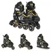A set of convertible roller skates and ice skates for children, displayed against a white background. Voir les images du produit