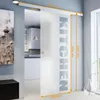 Glasschiebetür mit Schriftzug KITCHEN mit Maßangaben zu Breite und Höhe Produktbild-Vorschau