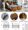 Clover Boxspringbett mit Motor 140 - 180 cm; Beige Produktbild-Vorschau 4