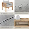 tectake® Garten-Loungesessel Boka, lasiertes Holz, 120 kg Produktbild-Vorschau 4