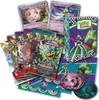 A collection of Pokémon trading cards, booster packs, and accessories, including a binder and coins, arranged in a dynamic composition. Anteprima dell’immagine prodotto