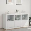 vidaXL Sideboard avec lampes LED blanc 123x37x67 cm Voir les images du produit 3