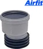 A gray plumbing adapter with a black flexible connector attached to the bottom, set against a white background. The brand logo and product information are visible on the adapter. Náhľad obrázku produktu