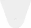 A close-up view of a white shelf bracket with a small circular indentation in the center. Produktbild-Vorschau