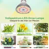 A collage of images showing different types of plants and a grow lamp. Produktbild-Vorschau